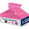 10 Pack Non-Slip Plastic Hangers, Space-Saving, 360¬∞ Swivel Hook, Pink<SereneLife Discount