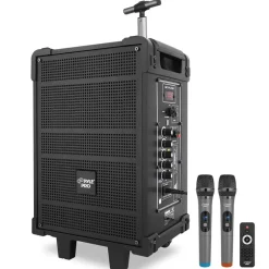8" Portable Bluetooth Speaker - 350W Power, Rechargeable Battery, FM Radio<Pyle New