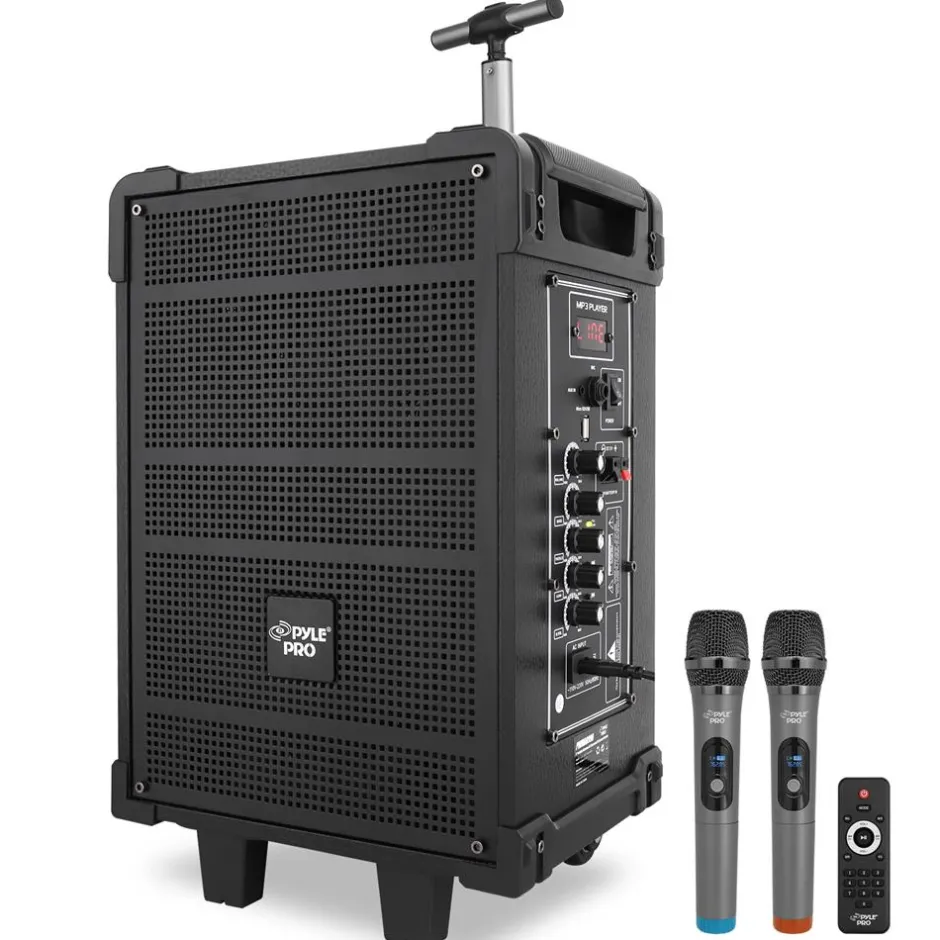 8" Portable Bluetooth Speaker - 350W Power, Rechargeable Battery, FM Radio<Pyle New