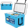 50 Qt Cooler Box, 5-Day Ice Retention, Heavy-Duty Insulation, Blue<SereneLife Clearance