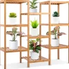 9 Tier Bamboo Plant Stand - Space-Saving, Durable, Water-Resistant<SereneLife New