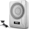 8" 600W Marine Subwoofer System - Slim Design, Built-in Amp, Silver<Pyle Sale