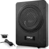 8" 600W Slim Car Subwoofer System - Built-in Amp, Underseat Install<Pyle Online
