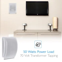 6.5'' Wall Mount Pa Wall Speaker, 70V<Pyle Sale