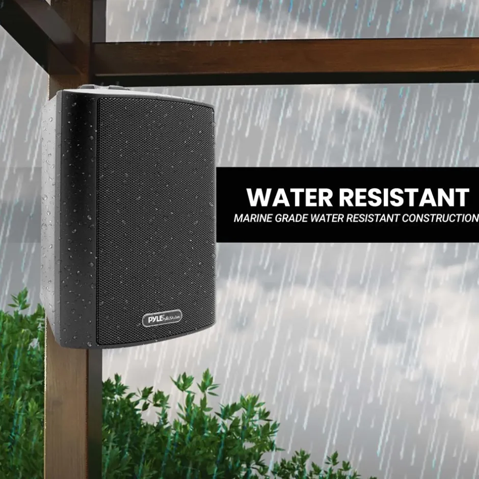 6.5" Waterproof Bluetooth Speakers - High Power Sound, Easy Install, White<Pyle
