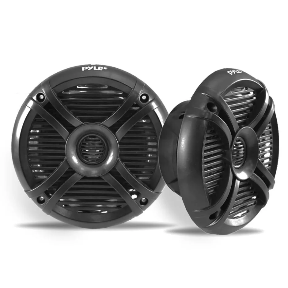 6.5" Waterproof Marine Speakers 250W LED Lights Polyprone Cones<Pyle Hot