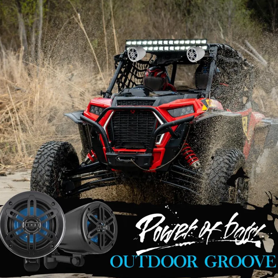 5.25" Waterproof Off-Road Speakers 180W 2-Way Marine System w/ Bracket<Pyle Best