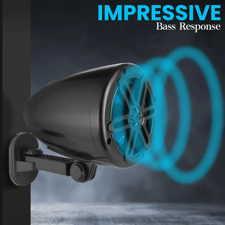 5.25" Waterproof Off-Road Speakers 180W 2-Way Marine System w/ Bracket<Pyle Best