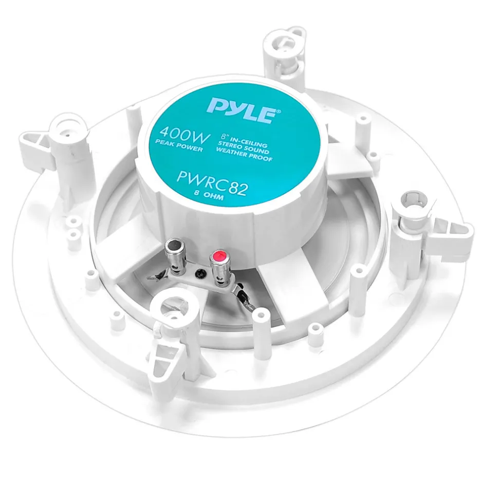 8" Weatherproof Ceiling Speaker 400W Marine Grade White<Pyle Clearance