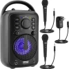 4" Wireless Speaker, Big Bass, Bluetooth 5.0, 2 Mics, Portable Karaoke System<Pyle New