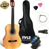 Acoustic Guitar Kit, Beginner 3/4 Size, All Wood, 36" Natural Ash<Pyle Sale