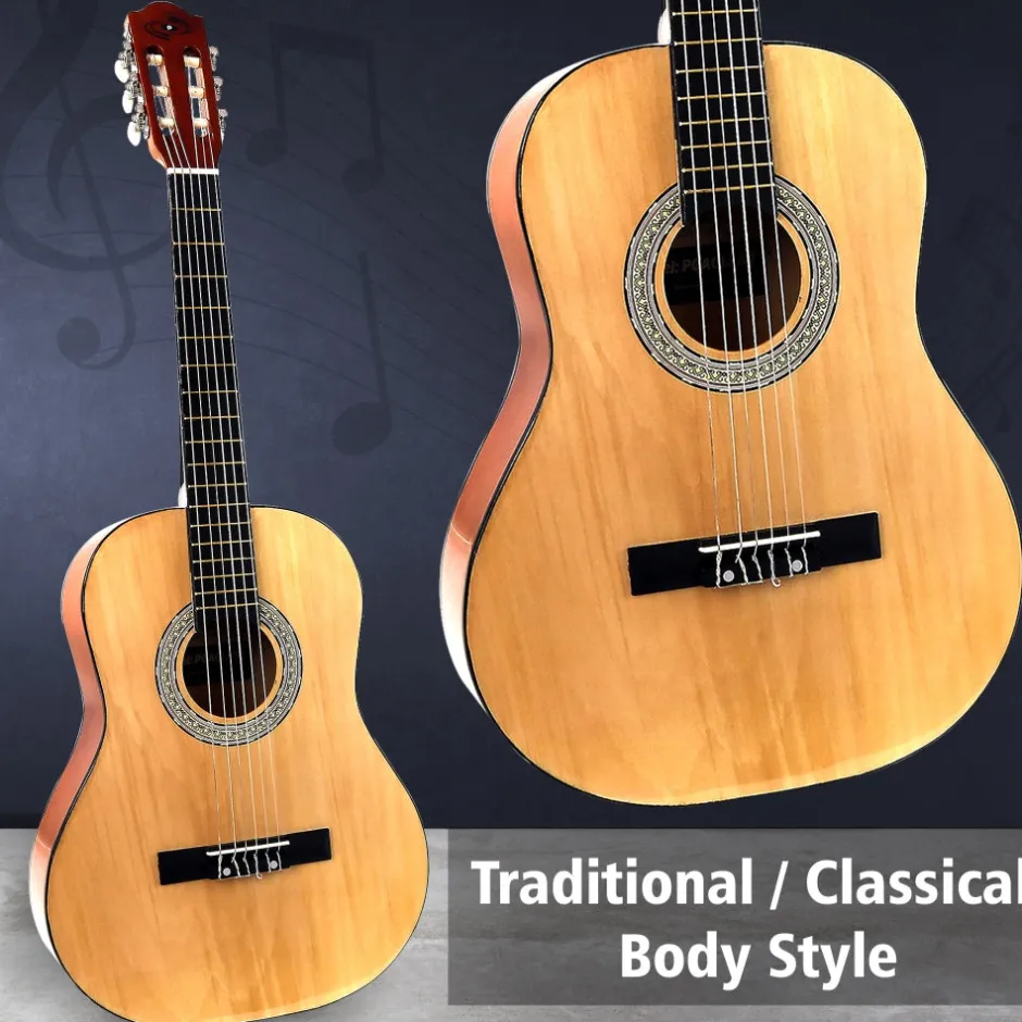 Acoustic Guitar Kit, Beginner 3/4 Size, All Wood, 36" Natural Ash<Pyle Sale