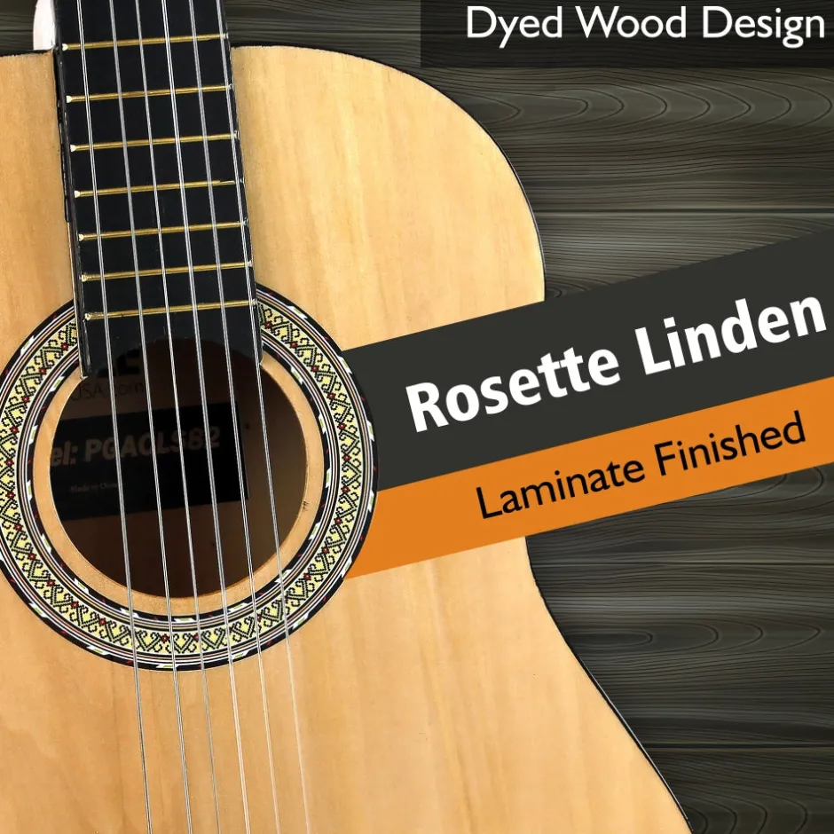 Acoustic Guitar Kit, Beginner 3/4 Size, All Wood, 36" Natural Ash<Pyle Sale