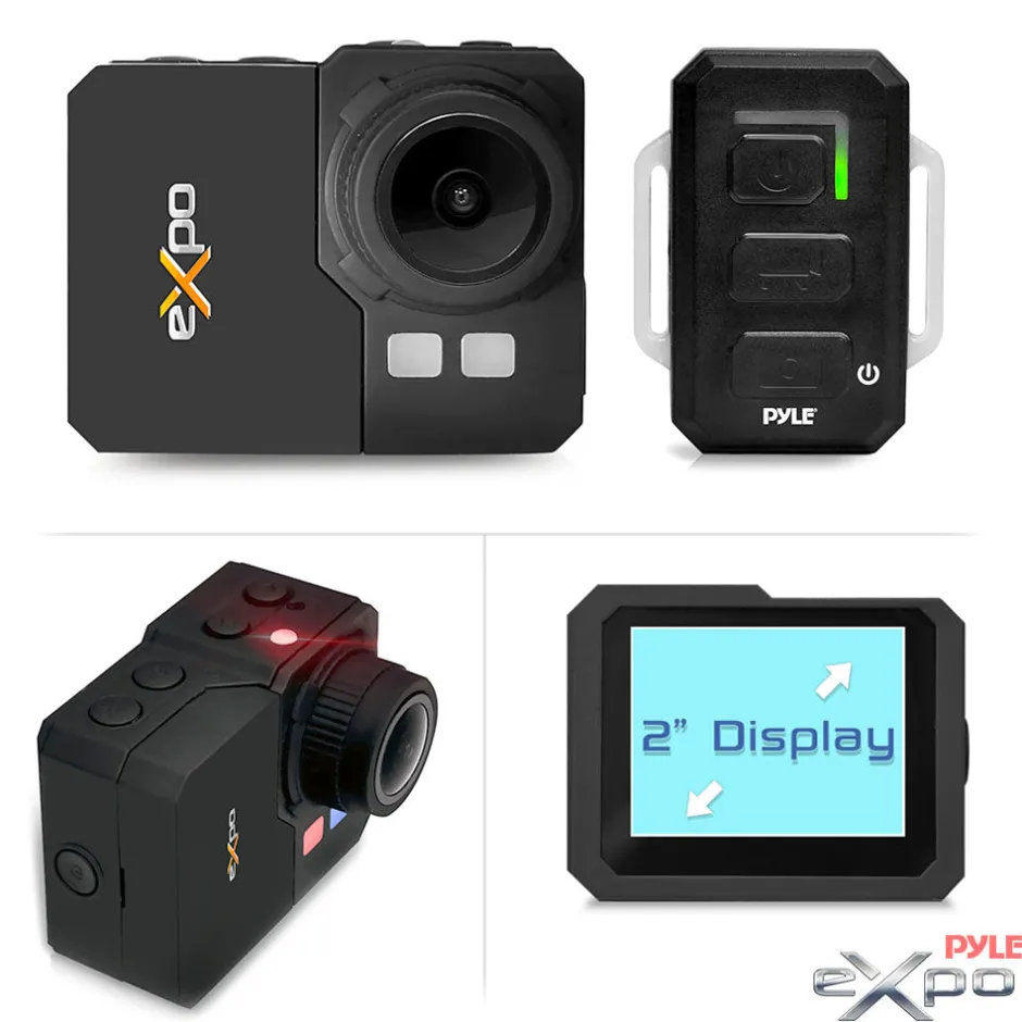 Action Camera 1080p HD Video Waterproof 20MP Wi-Fi Remote<Pyle Sale