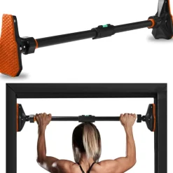 Adjustable Pull-Up Bar, No-Screw, Steel, Non-Slip, 43-62"<SQUATZ Hot