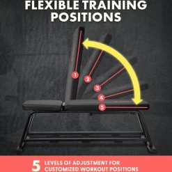 Adjustable Weight Bench, Full-Body Workout, Heavy-Duty Steel, Foldable<SQUATZ Clearance