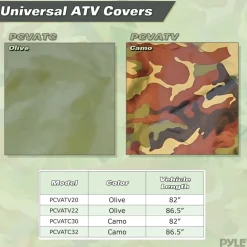 ATV Cover Weather Protection Durable Polyester Olive Fits Up to 82