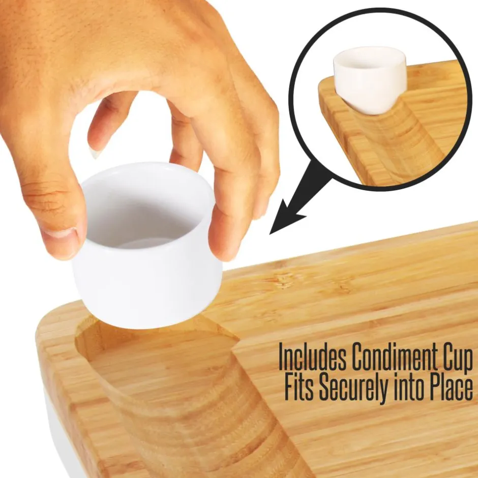 Bamboo Cheese Board & Cutlery Set<NutriChef