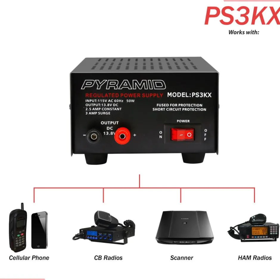 Bench Power Supply 2.5A Linear Regulated 12V Converter 50W<Pyramid Discount