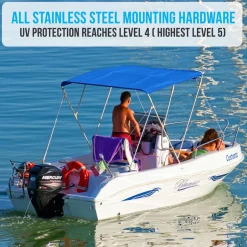Bimini Top Boat Cover, Waterproof UV-Resistant, 1