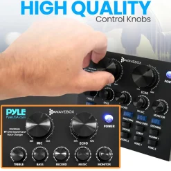 Bluetooth Audio Mixer Sound Card - Wireless Streaming, 12 Effects, Metal<Pyle Hot