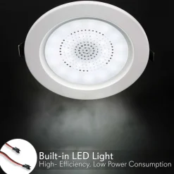 Bluetooth Ceiling Speakers 160W LED Lights Aluminum Frame<Pyle Hot
