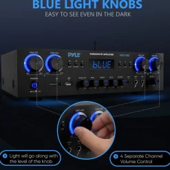Bluetooth Home Theater Amplifier 800W 4-Channel Compact Design<Pyle New