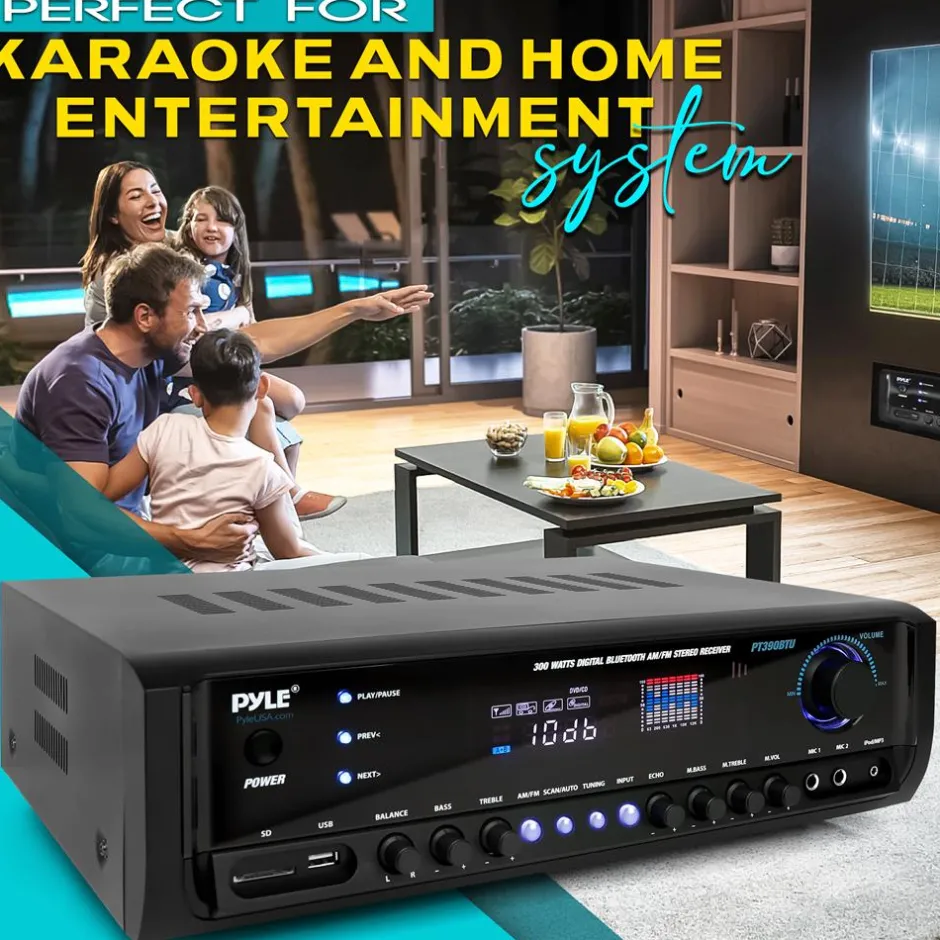 Bluetooth Home Theater Stereo Receiver<Pyle Hot