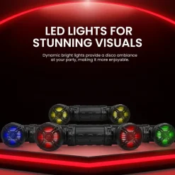 Bluetooth Marine Speakers 800W Waterproof LED Lights Multi-Color<Pyle Discount