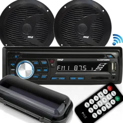 Bluetooth Marine Stereo Kit, Hands-Free, Waterproof Speakers, CD/MP3/USB/SD<Pyle Online