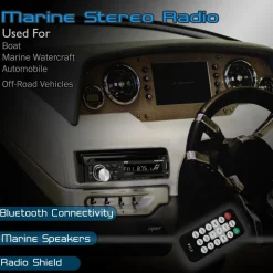 Bluetooth Marine Stereo Kit, Hands-Free, Waterproof Speakers, CD/MP3/USB/SD<Pyle Online