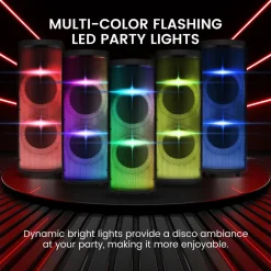 Bluetooth PA Speaker 600W Rechargeable Dual 12