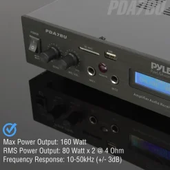 Bluetooth Radio Receiver & Amplifier<Pyle