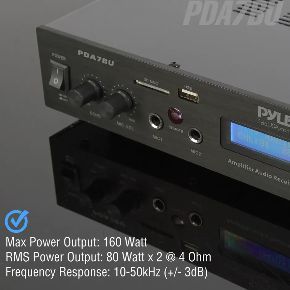 Bluetooth Radio Receiver & Amplifier<Pyle