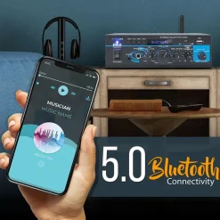 Bluetooth Stereo Amplifier 2x40W Wireless Streaming USB/AUX Inputs<Pyle Clearance