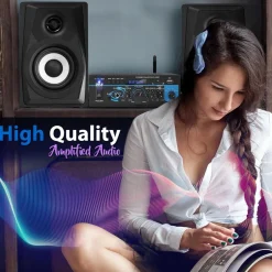 Bluetooth Stereo Amplifier 2x40W Wireless Streaming USB/AUX Inputs<Pyle Clearance