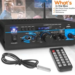 Bluetooth Stereo Amplifier 2x40W Wireless Streaming USB/AUX Inputs<Pyle Clearance