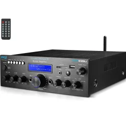 Bluetooth Stereo Amplifier 200W Power FM Radio LCD Display<Pyle Online