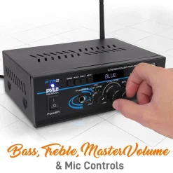 Bluetooth Stereo Amplifier 2x40W USB/SD/FM/AUX Inputs, Remote Control<Pyle Outlet