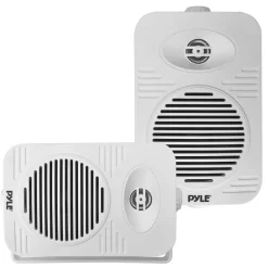 Bluetooth Waterproof Speakers 300W 4" 2-Way Polymer Tweeter White<Pyle Online