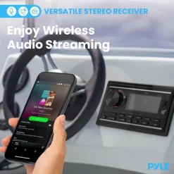 Boat Bluetooth Marine Stereo - Hands-Free Calling, Double DIN, LCD Display<Pyle Best