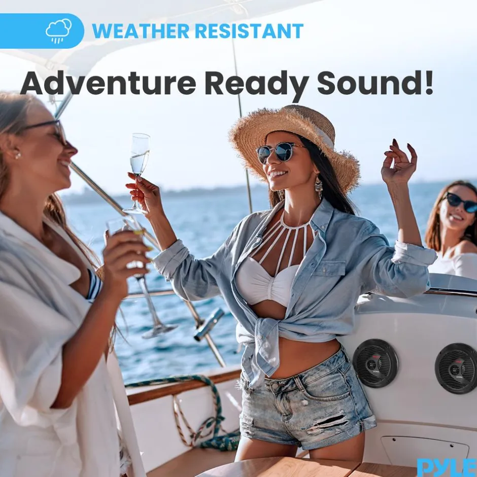 Boat Bluetooth Marine Stereo - Hands-Free Calling, Double DIN, LCD Display<Pyle Best