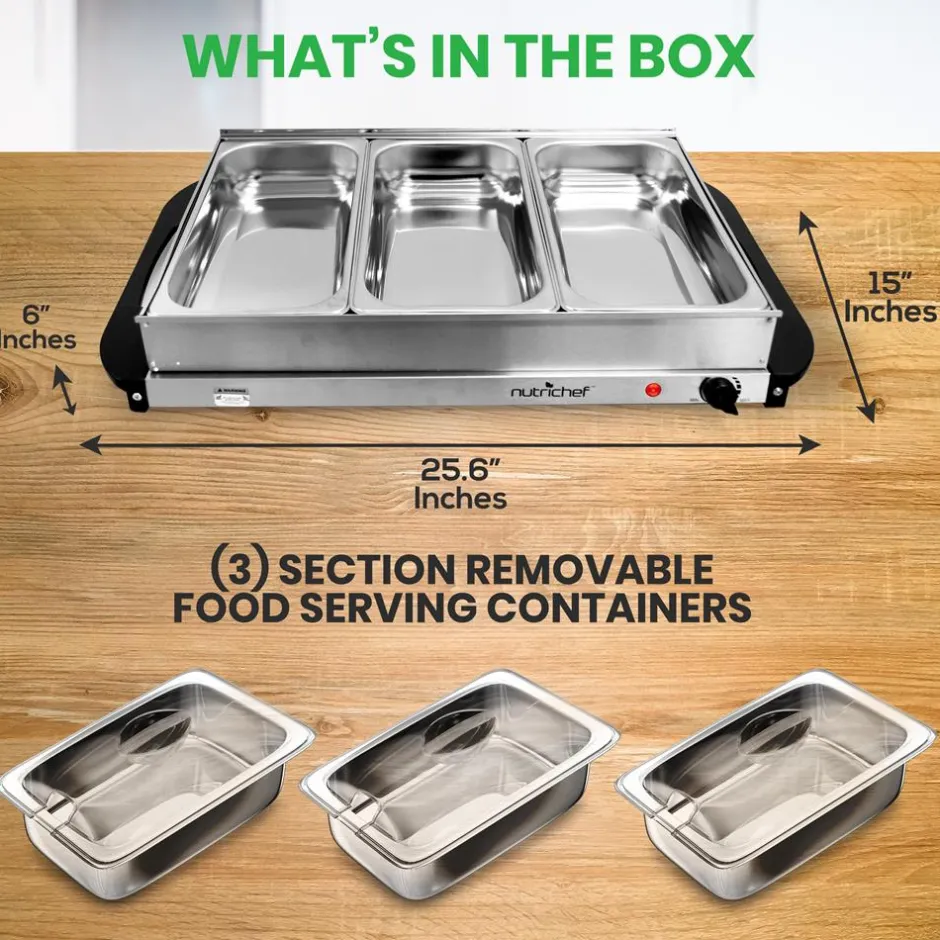 Buffet Food Warmer Serving Station<NutriChef