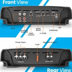 Car Audio Amplifier 3000W Monoblock MOSFET Nickel Plated RCA Input<Lanzar Hot