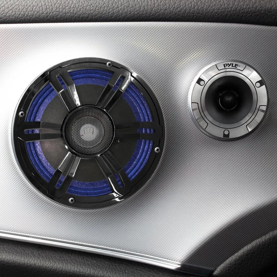 Car Audio Speakers Kit, Low Distortion, 6.5" Component, Aluminum Tweeters<Pyle Online