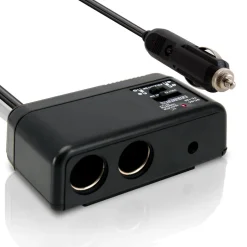 Car Cigarette Lighter Splitter Dual 12V Ports Adjustable AC Voltage<Pyle Hot