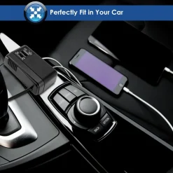 Car Cigarette Lighter Splitter Dual 12V Ports Adjustable AC Voltage<Pyle Hot