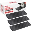 Car Driveway Ramps 3-Pack, Heavy Duty Rubber, 12ft Length, Waterproof<Pyle