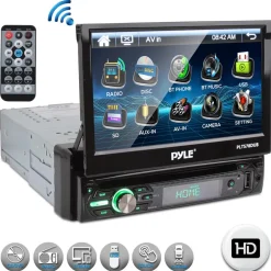 Car Stereo Receiver 7" Touchscreen Bluetooth CD/DVD Player 320W<Pyle Hot