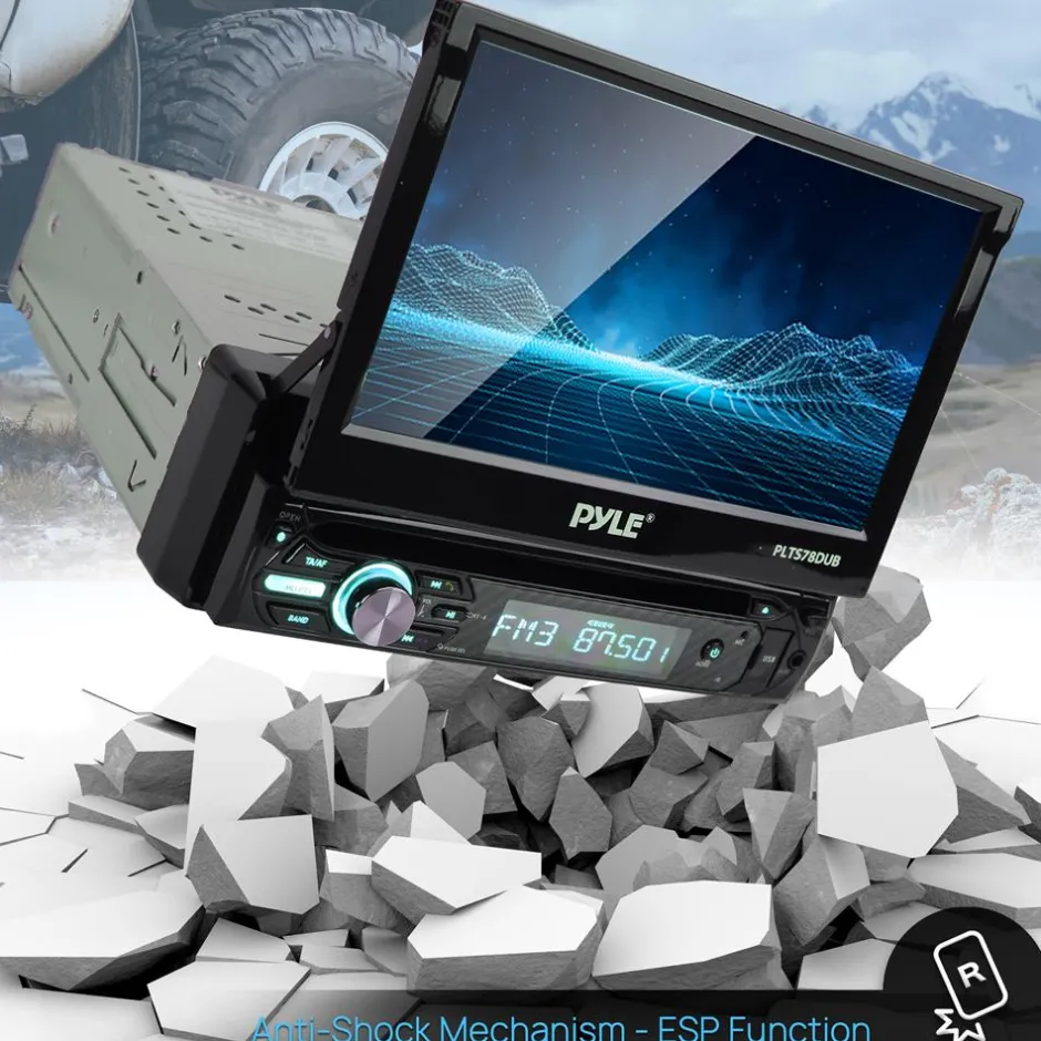 Car Stereo Receiver 7" Touchscreen Bluetooth CD/DVD Player 320W<Pyle Hot